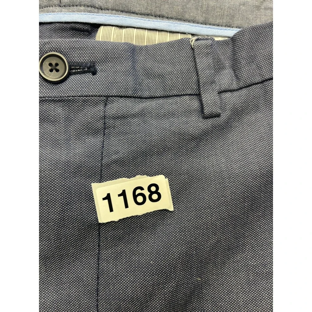 Banana Republic Kentfield Pant Mens 38x32 Blue Micro Pattern‎ Straight Leg Chino